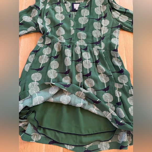 Anthropologie Green Dress with Tree Pattern - Picture 4 of 8